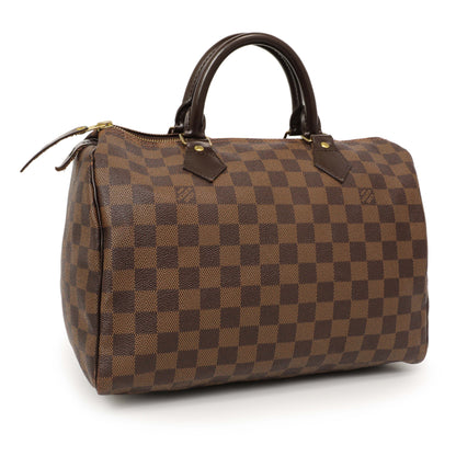 Exclusive Louis Vuitton Damier Ebene Speedy 30 — Side View
