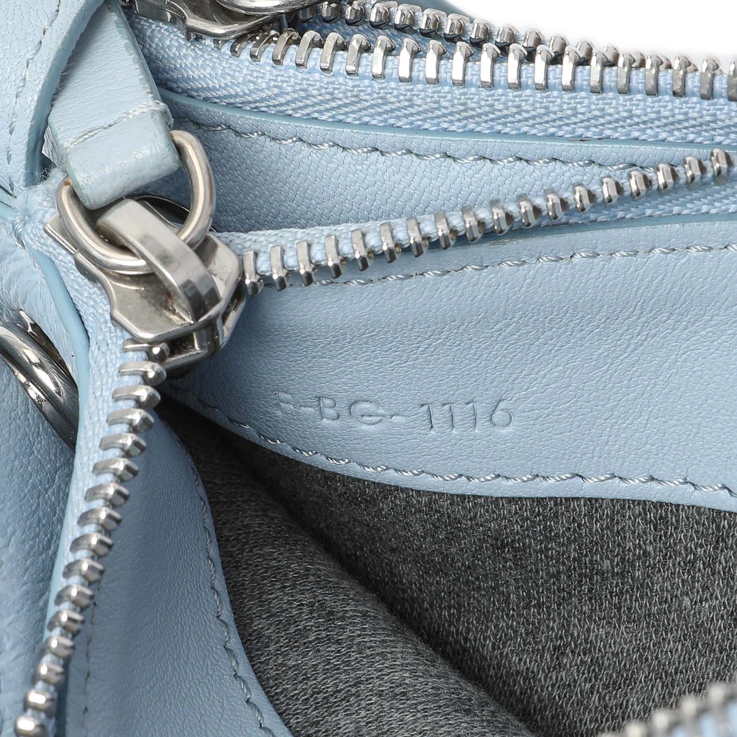 Exclusive Celine Light Blue Lambskin Small Trio Crossbody Bag — Alternate View 10