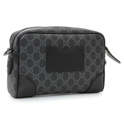 Exclusive Gucci GG Supreme Monogram Calfskin Emblem Small Crossbody — Side View