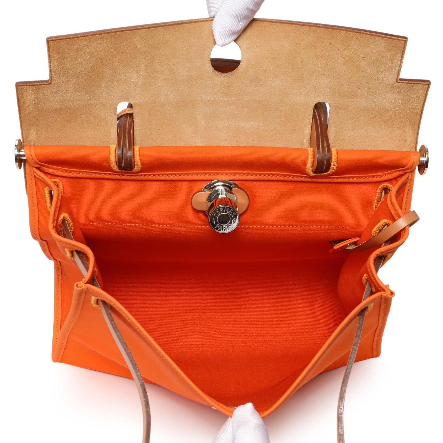 Exclusive Hermes Vache Hunter Toile Herbag Zip 31 — Alternate View 9