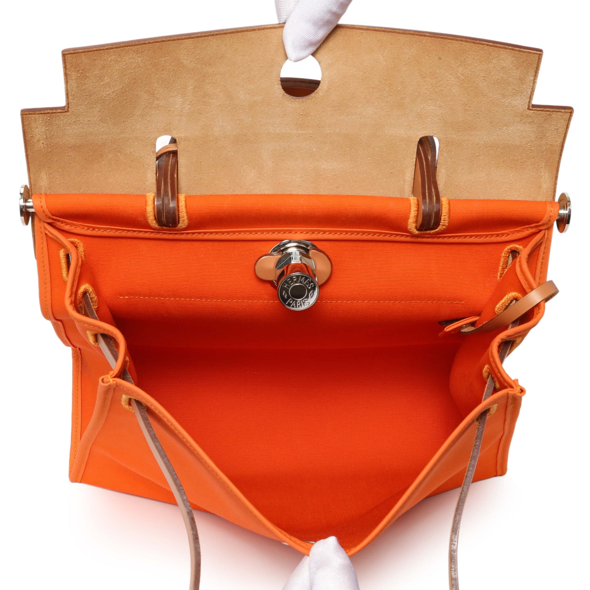 Exclusive Hermes Vache Hunter Toile Herbag Zip 31 — Alternate View 9