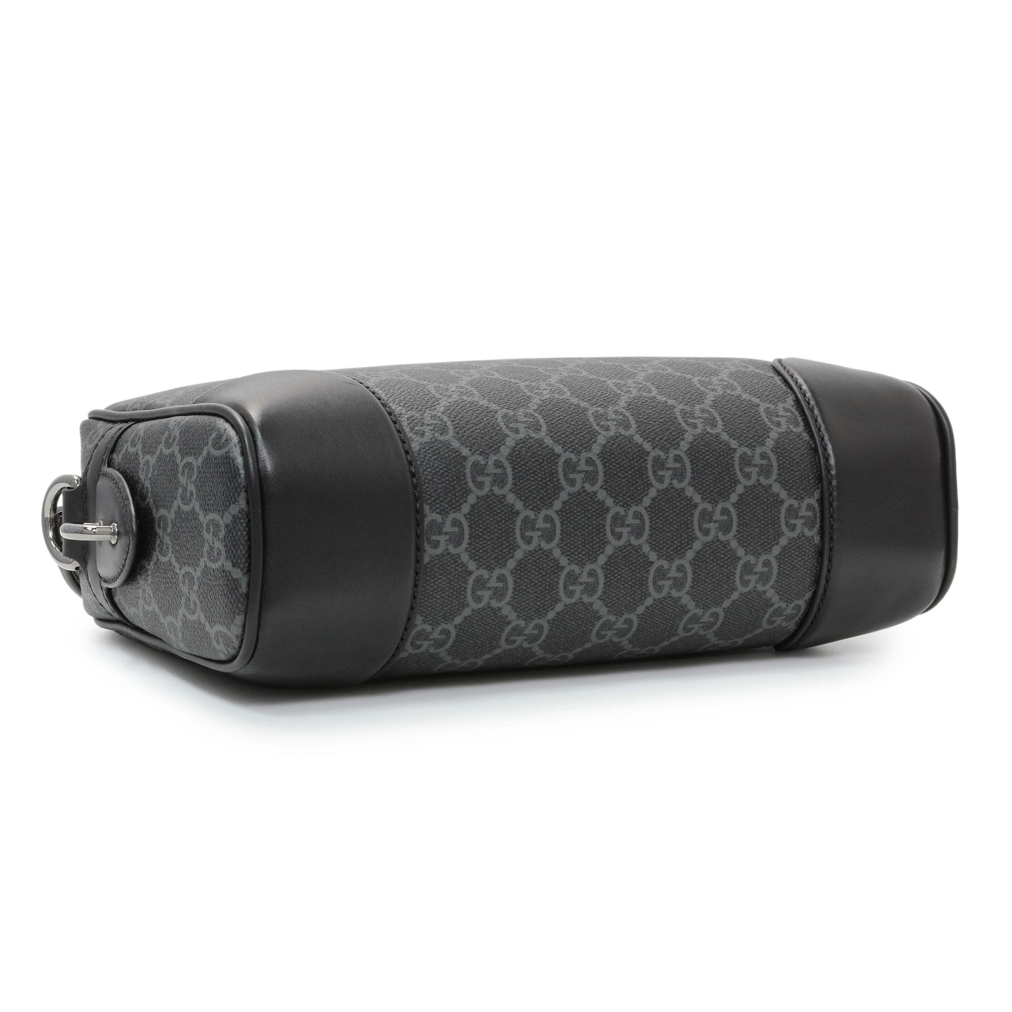 Exclusive Gucci GG Supreme Monogram Calfskin Emblem Small Crossbody — Back View