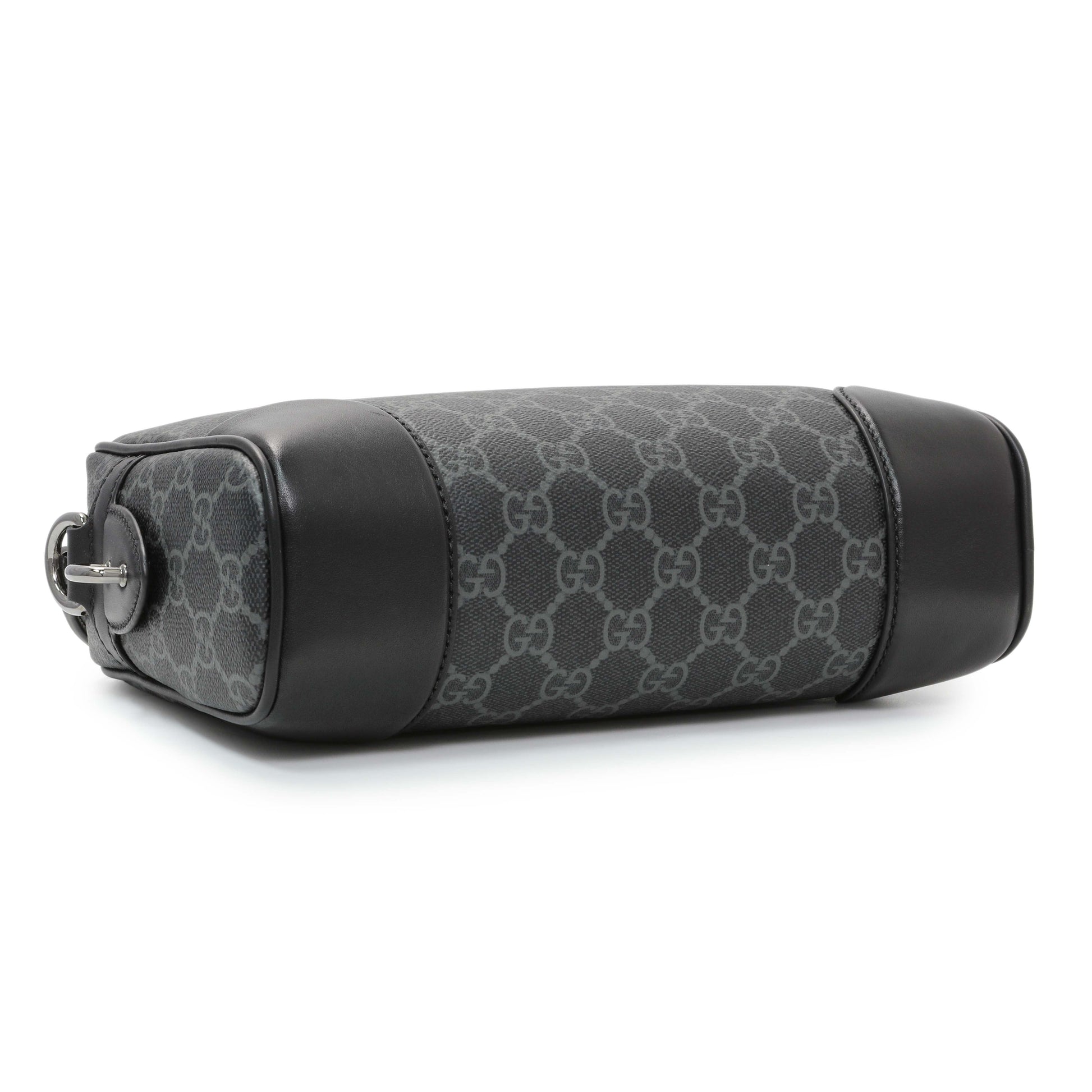 Exclusive Gucci GG Supreme Monogram Calfskin Emblem Small Crossbody — Back View