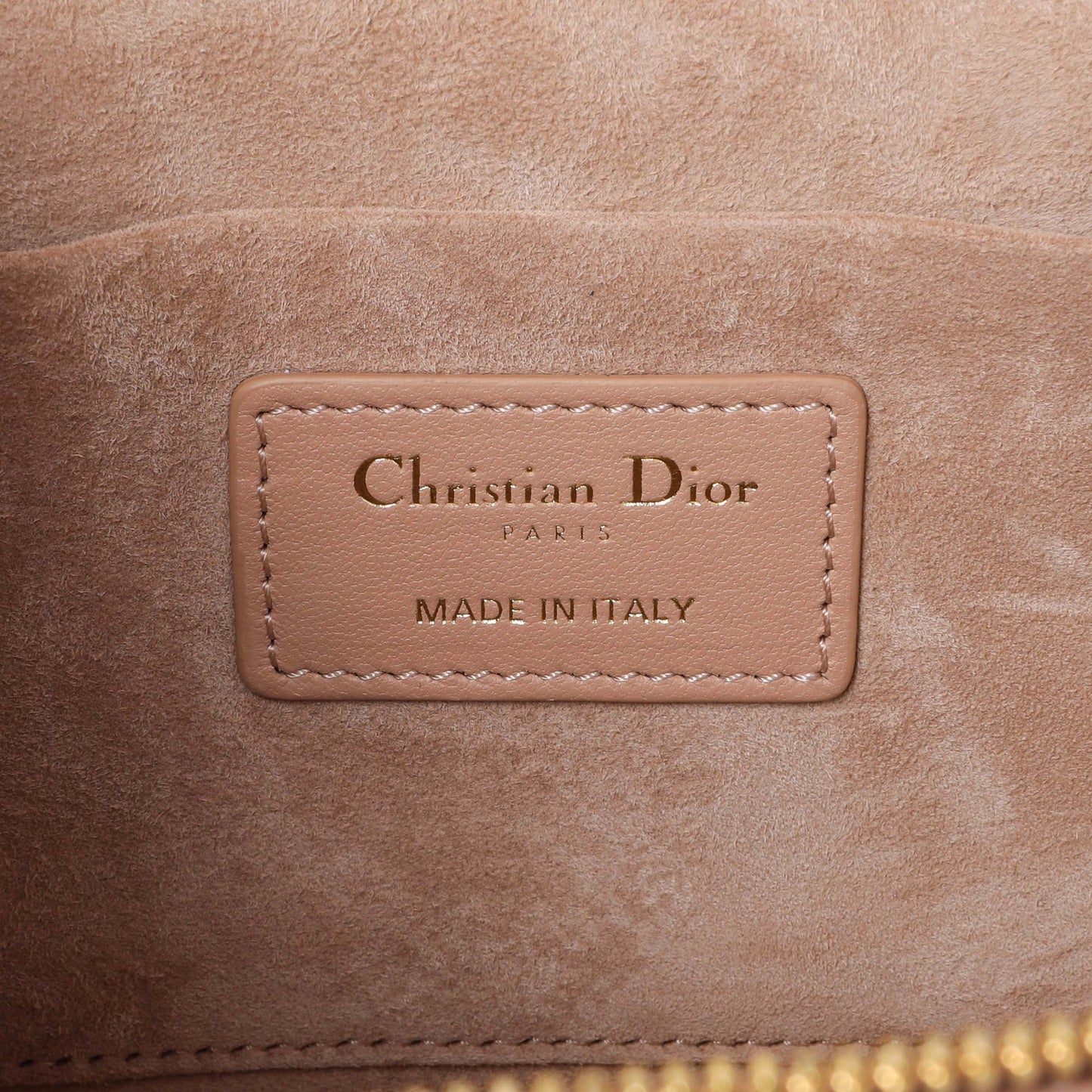 Exclusive Christian Dior Pink Lambskin Cannage Small Diortravel Vanity Case Cloud — Alternate View 9