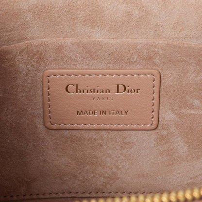Exclusive Christian Dior Pink Lambskin Cannage Small Diortravel Vanity Case Cloud — Alternate View 9