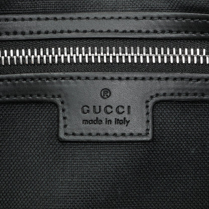 Exclusive Gucci Black Soft GG Supreme Monogram Web Belt Bag — Detail View