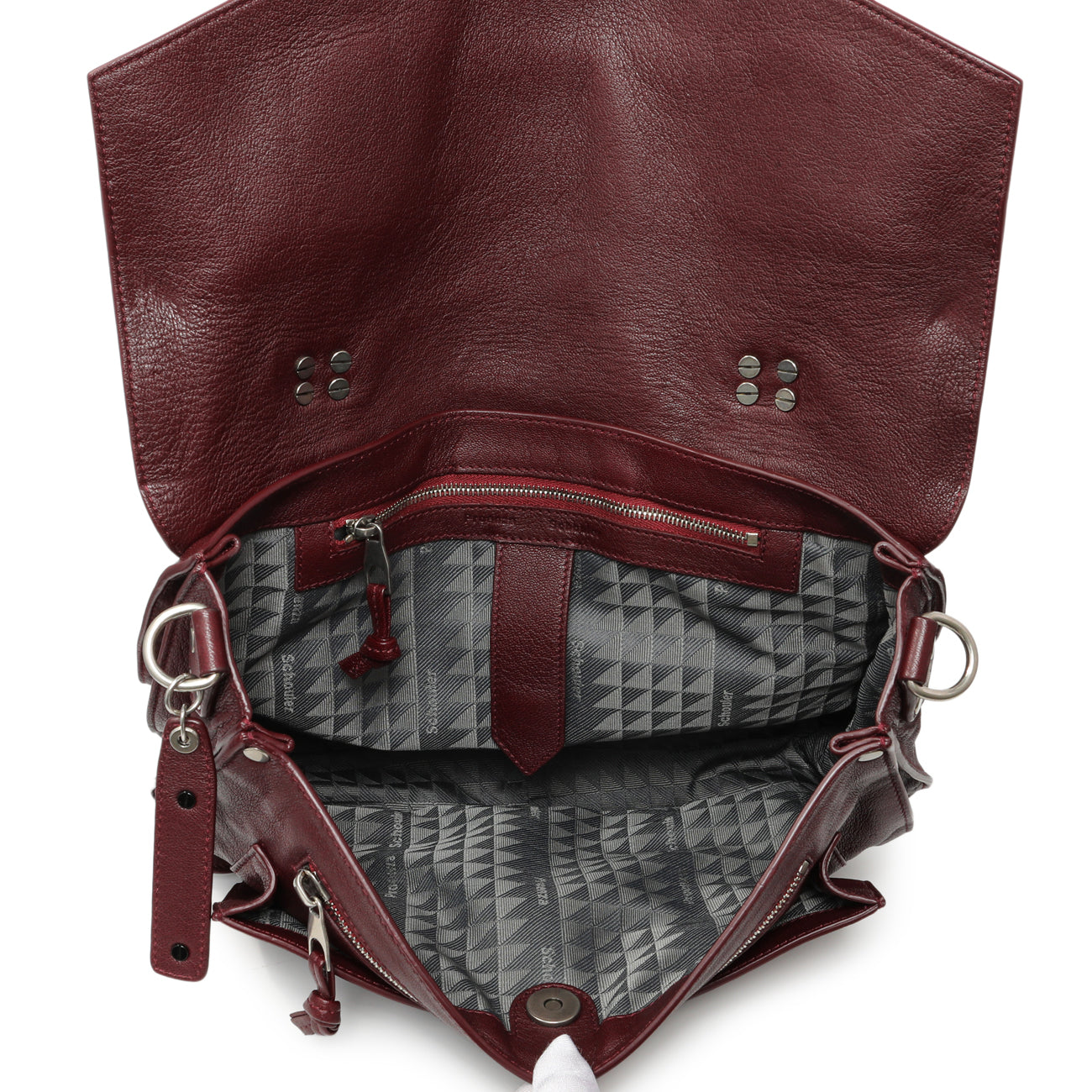 Exclusive Proenza Schouler Burgundy Lambskin Medium PS1 Satchel — Alternate View 8