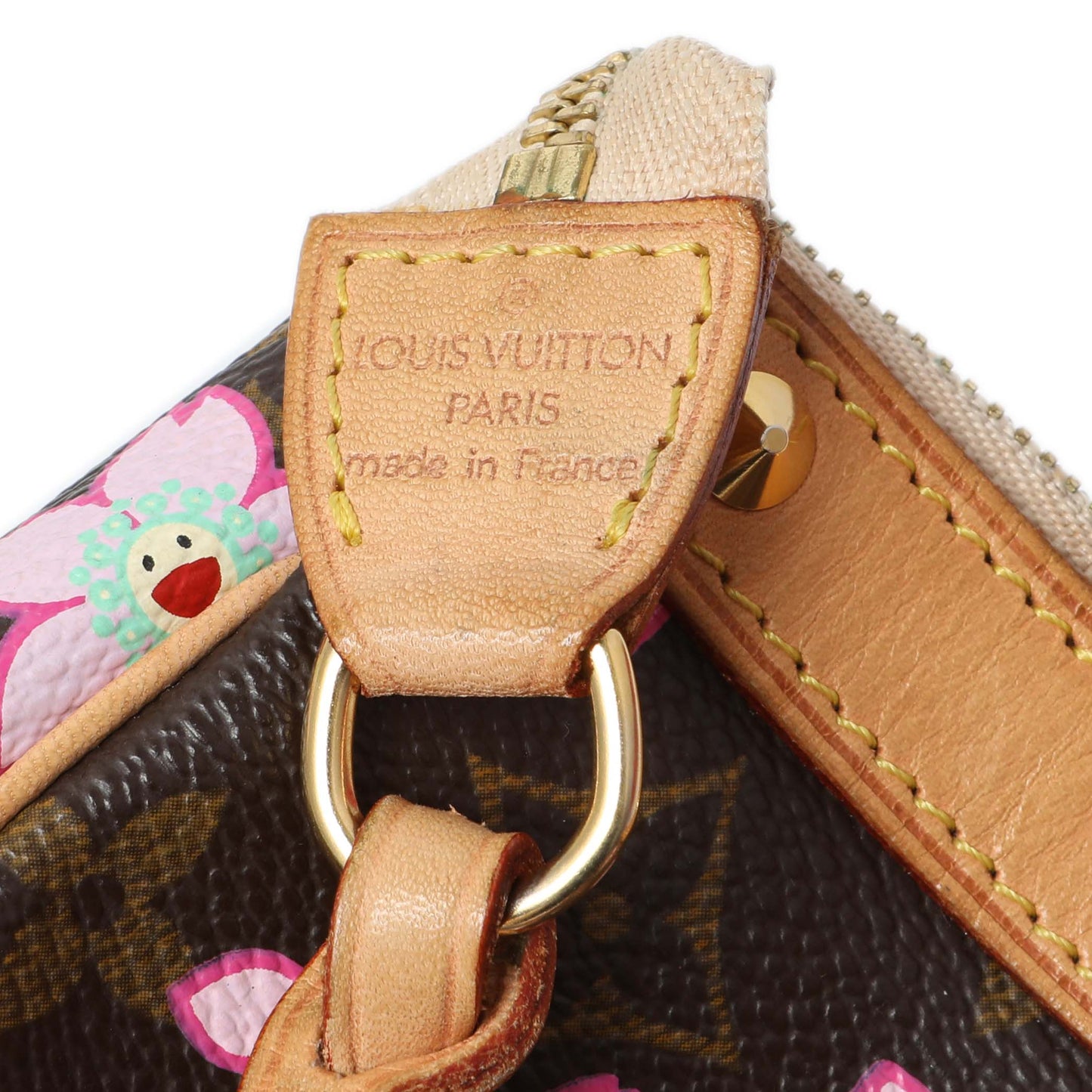 Exclusive Louis Vuitton x Takashi Murakami Monogram Cherry Blossom Pochette Accessories — Alternate View 9