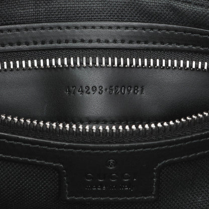 Exclusive Gucci Black Soft GG Supreme Monogram Web Belt Bag — Lifestyle View
