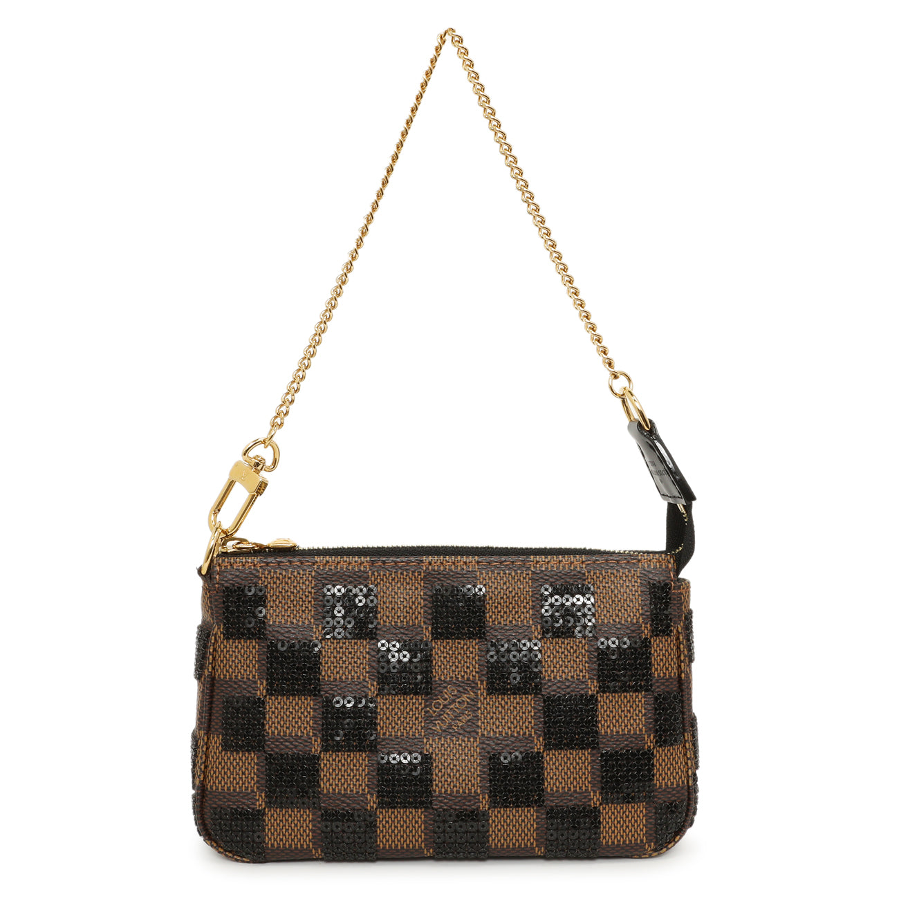 Exclusive Louis Vuitton Damier Paillettes Mini Pochette Accessories — Front View