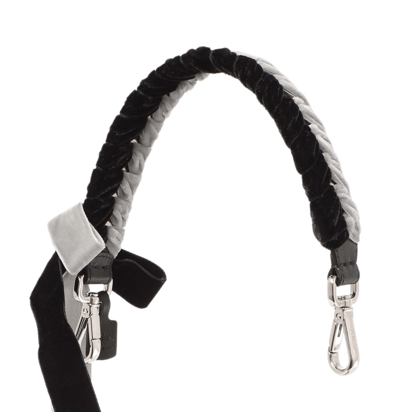 Exclusive Fendi Black/Grey Velvet Mini Strap You — Side View
