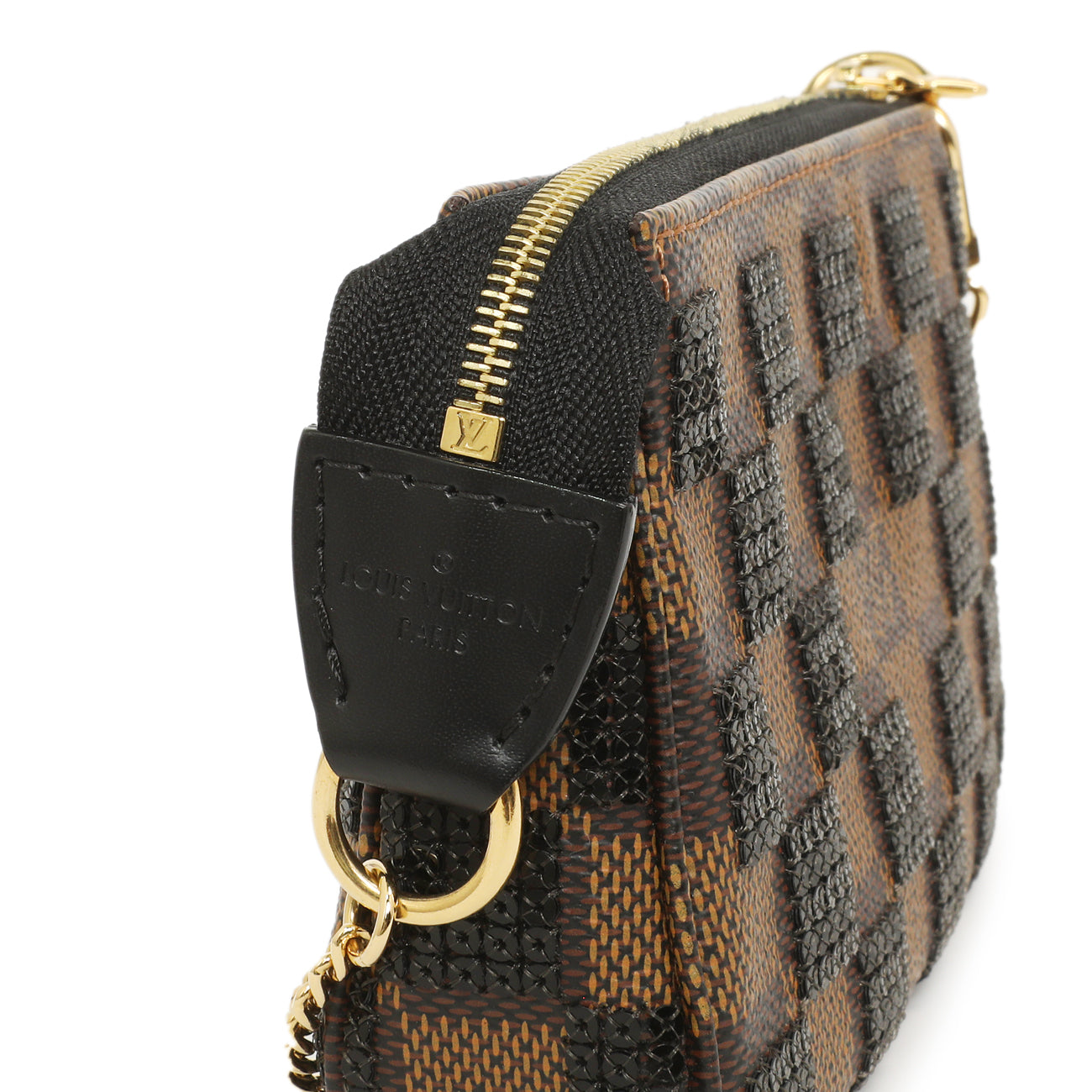 Exclusive Louis Vuitton Damier Paillettes Mini Pochette Accessories — Alternate View 7