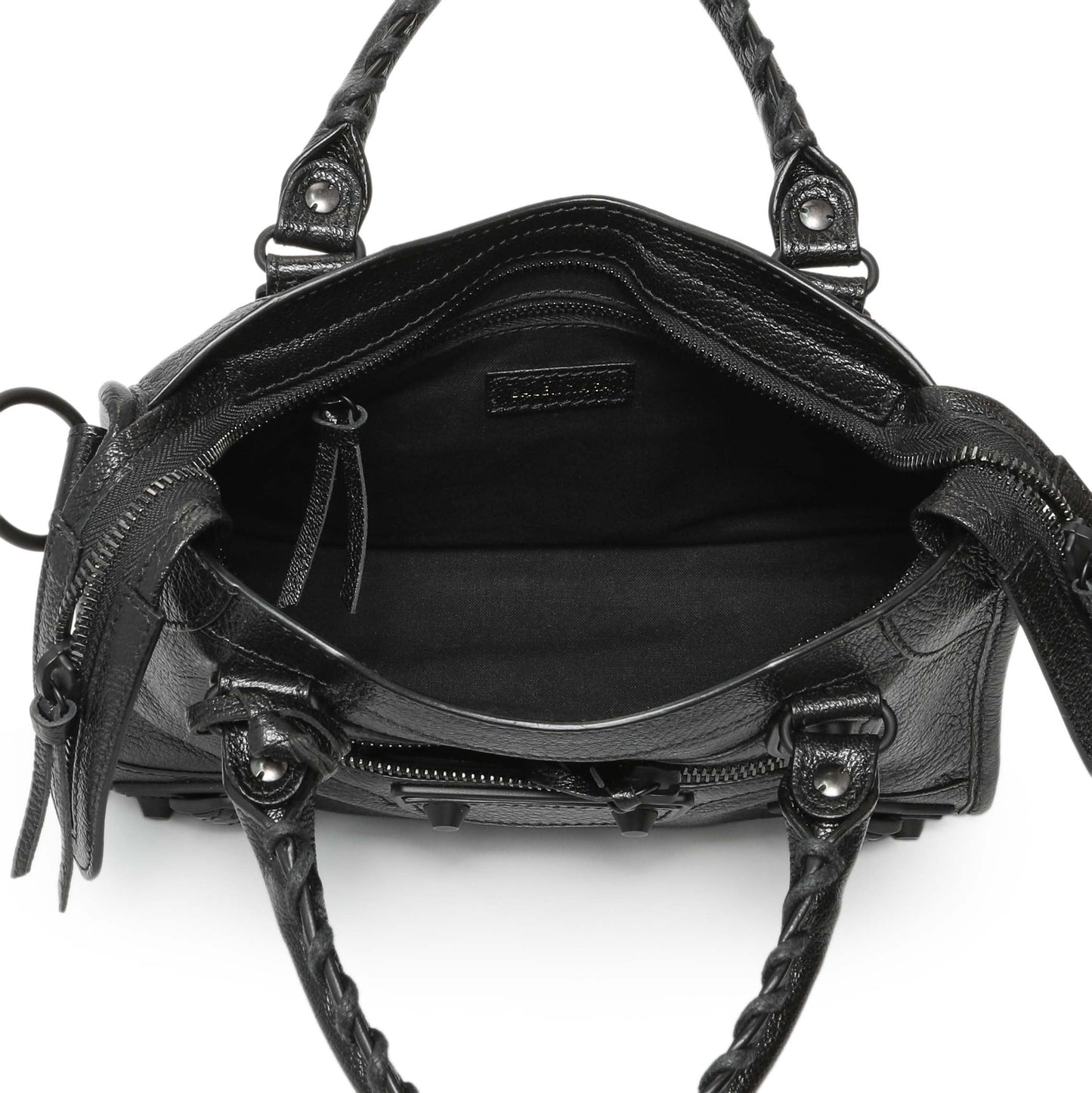 Exclusive Balenciaga Black Grained Calfskin Neo Classic Mini City — Top View