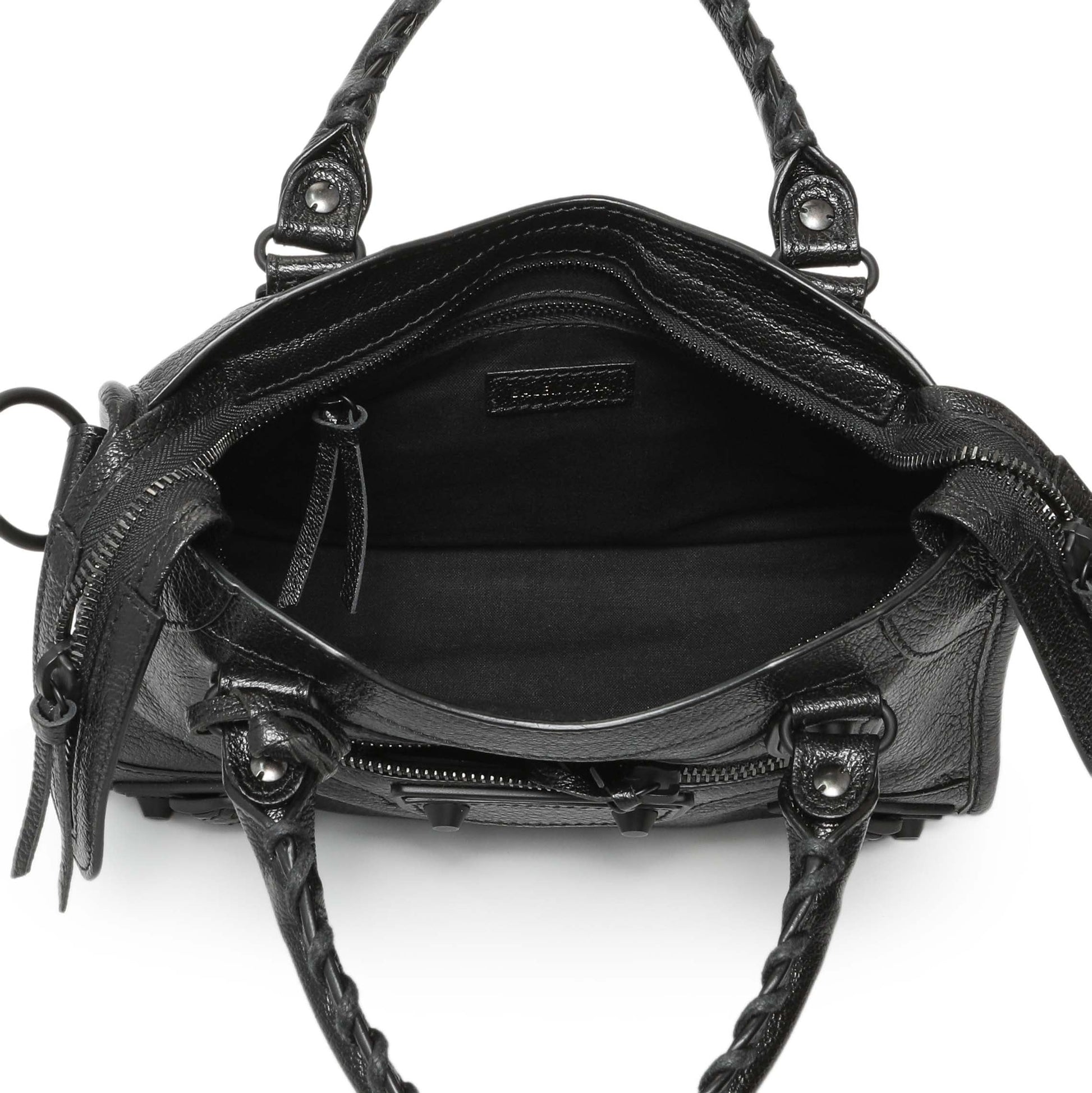 Exclusive Balenciaga Black Grained Calfskin Neo Classic Mini City — Top View