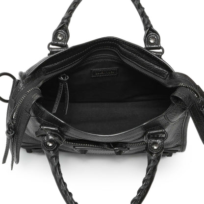 Exclusive Balenciaga Black Grained Calfskin Neo Classic Mini City — Top View