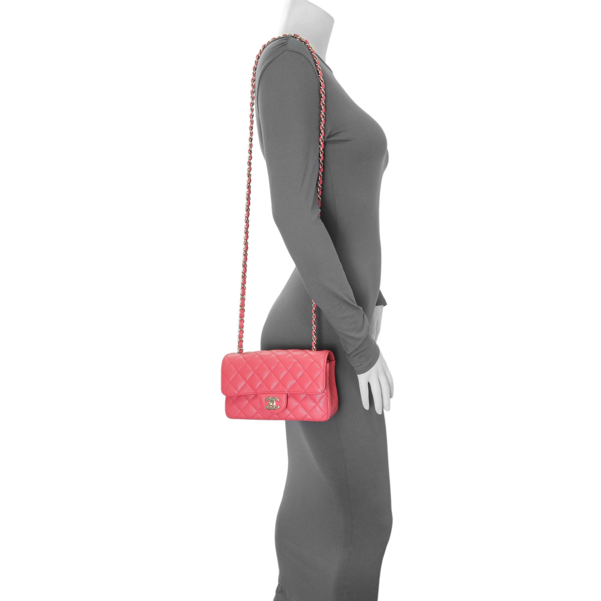 Exclusive Chanel Caviar Quilted Mini Rectangular Flap — Alternate View 7