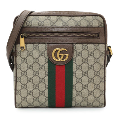 Exclusive Gucci GG Supreme Monogram Web Small Ophidia Messenger Bag — Front View
