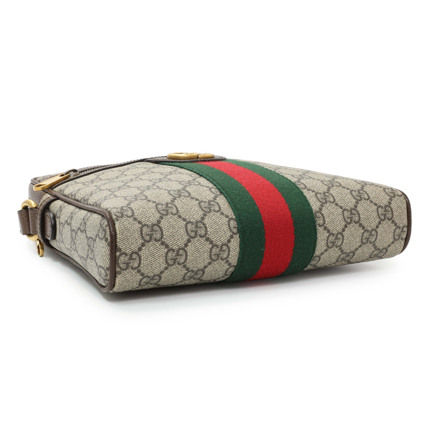 Exclusive Gucci GG Supreme Monogram Web Small Ophidia Messenger Bag — Back View