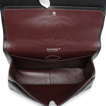 Exclusive Chanel Black Quilted Lambskin Jumbo Double Flap — Alternate View 8