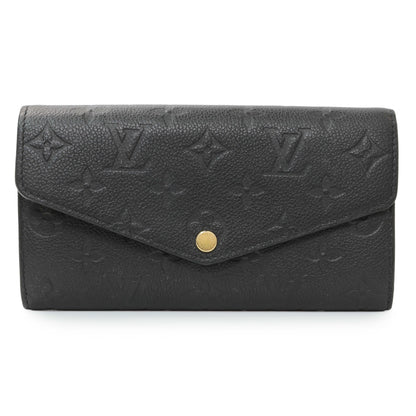 Exclusive Louis Vuitton Black Monogram Empreinte Sarah Wallet — Front View