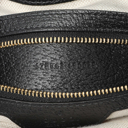 Exclusive Gucci Black Jacquard Denim GG Monogram Small Jackie 1961 Hobo — Lifestyle View