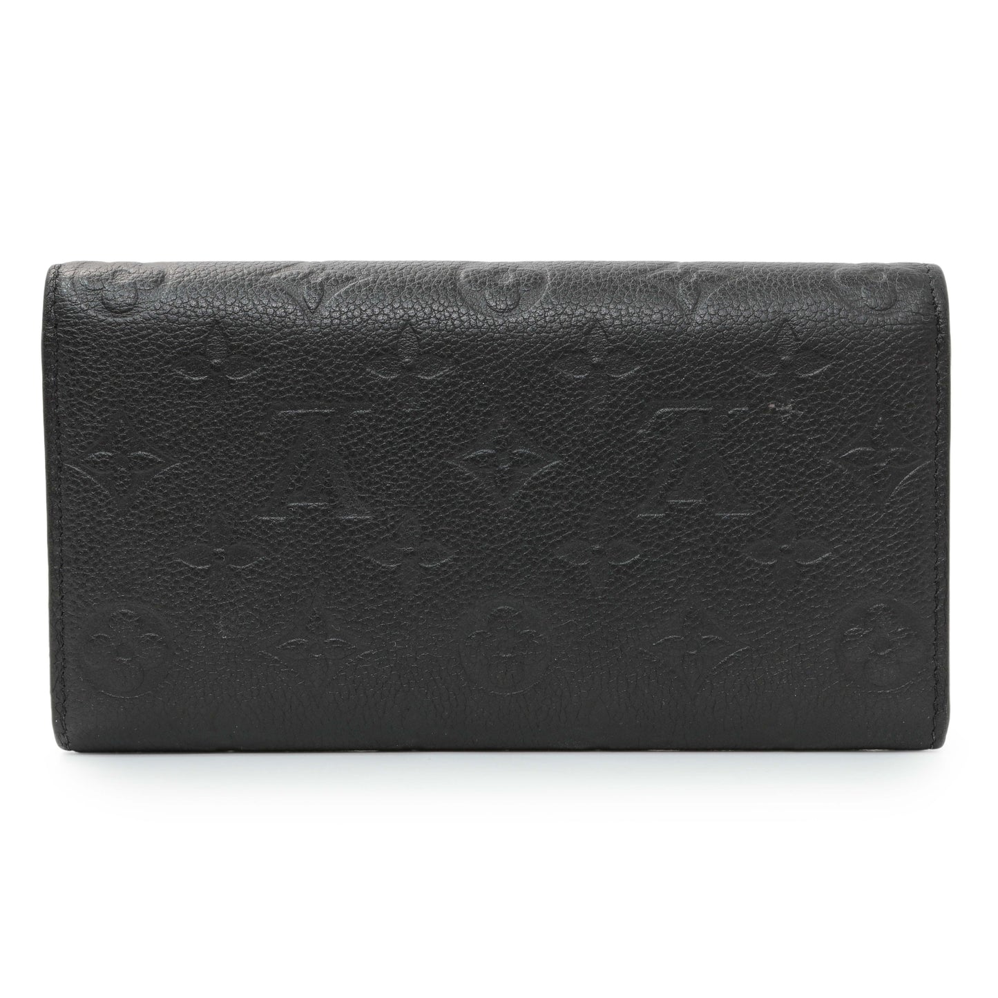 Exclusive Louis Vuitton Black Monogram Empreinte Sarah Wallet — Side View