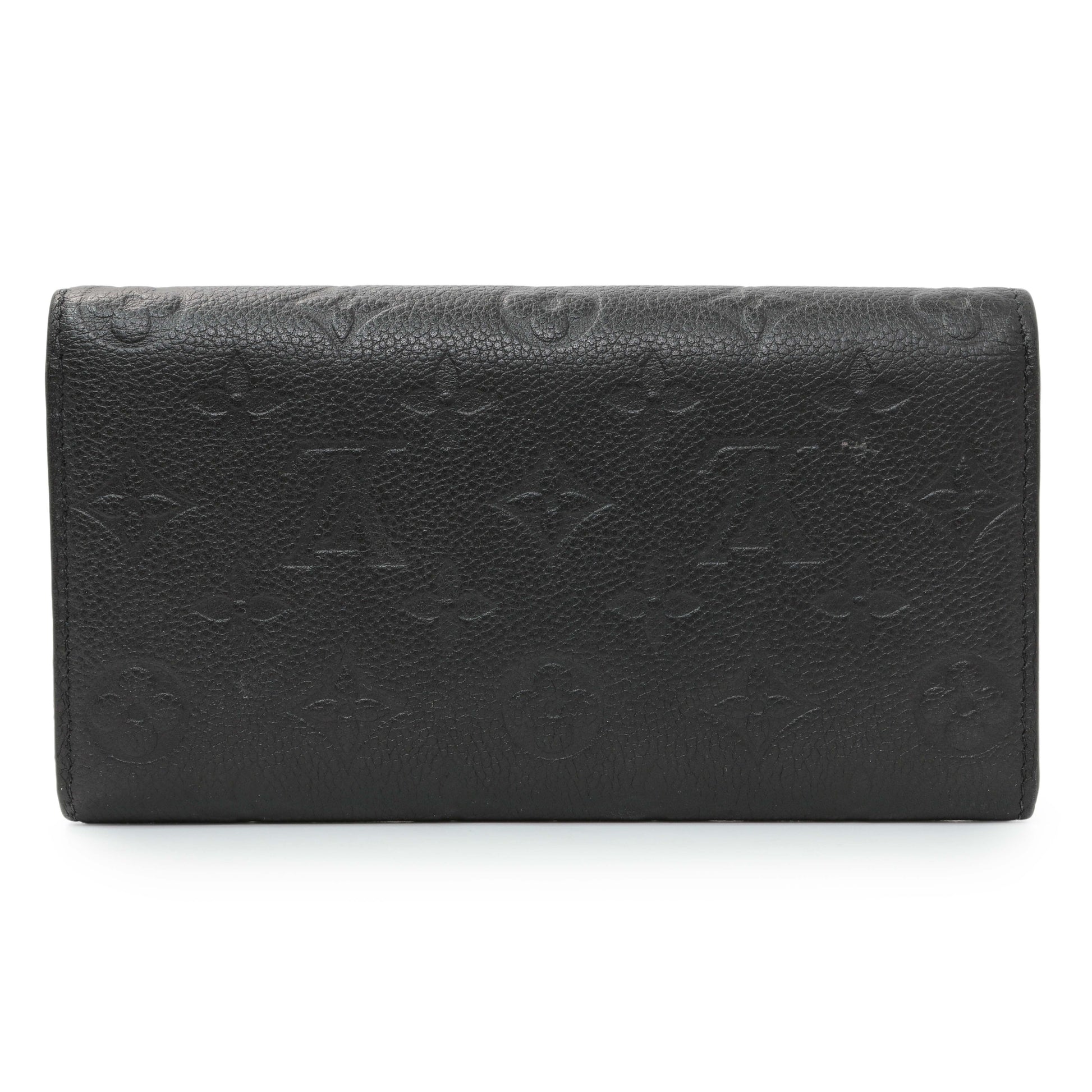 Exclusive Louis Vuitton Black Monogram Empreinte Sarah Wallet — Side View