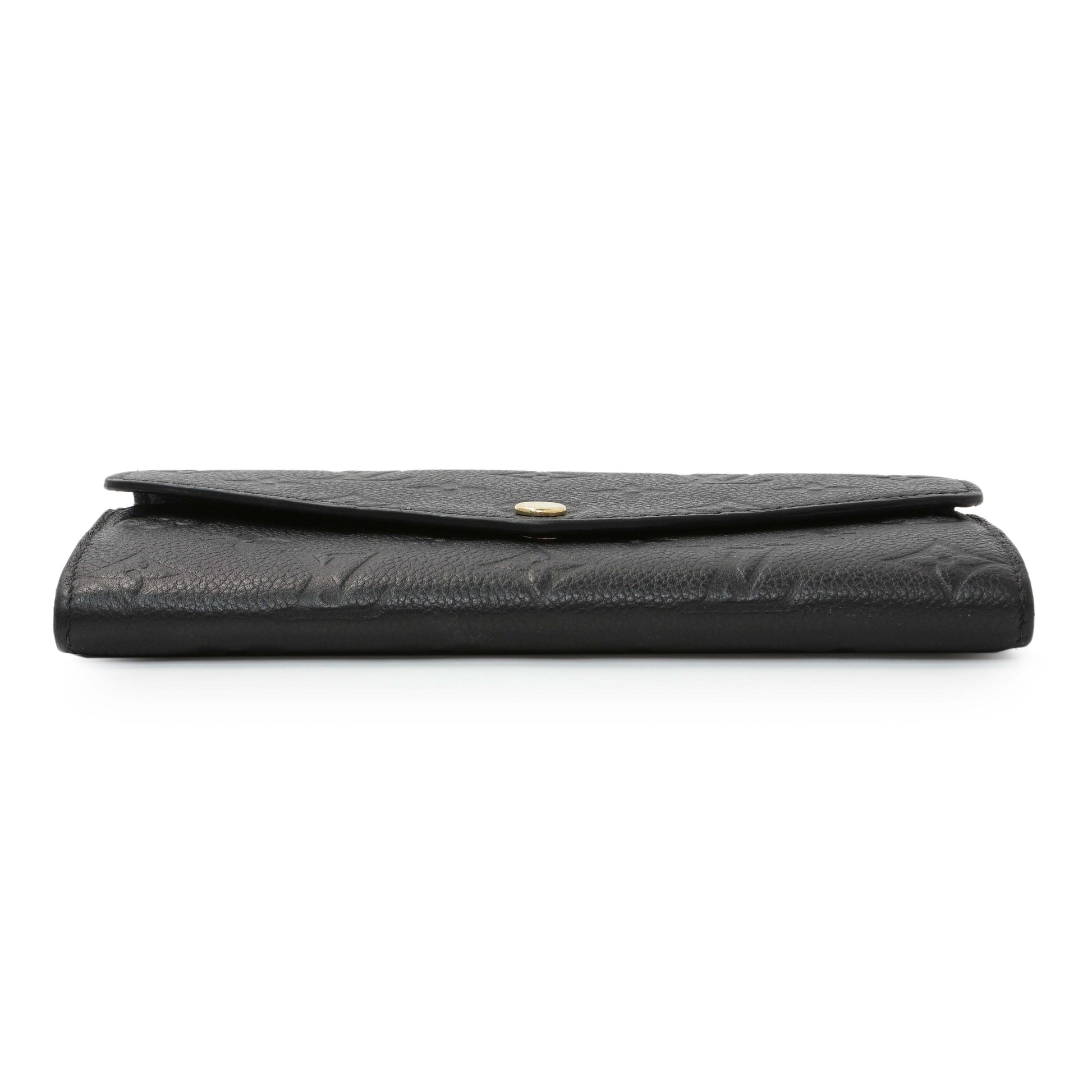 Exclusive Louis Vuitton Black Monogram Empreinte Sarah Wallet — Back View