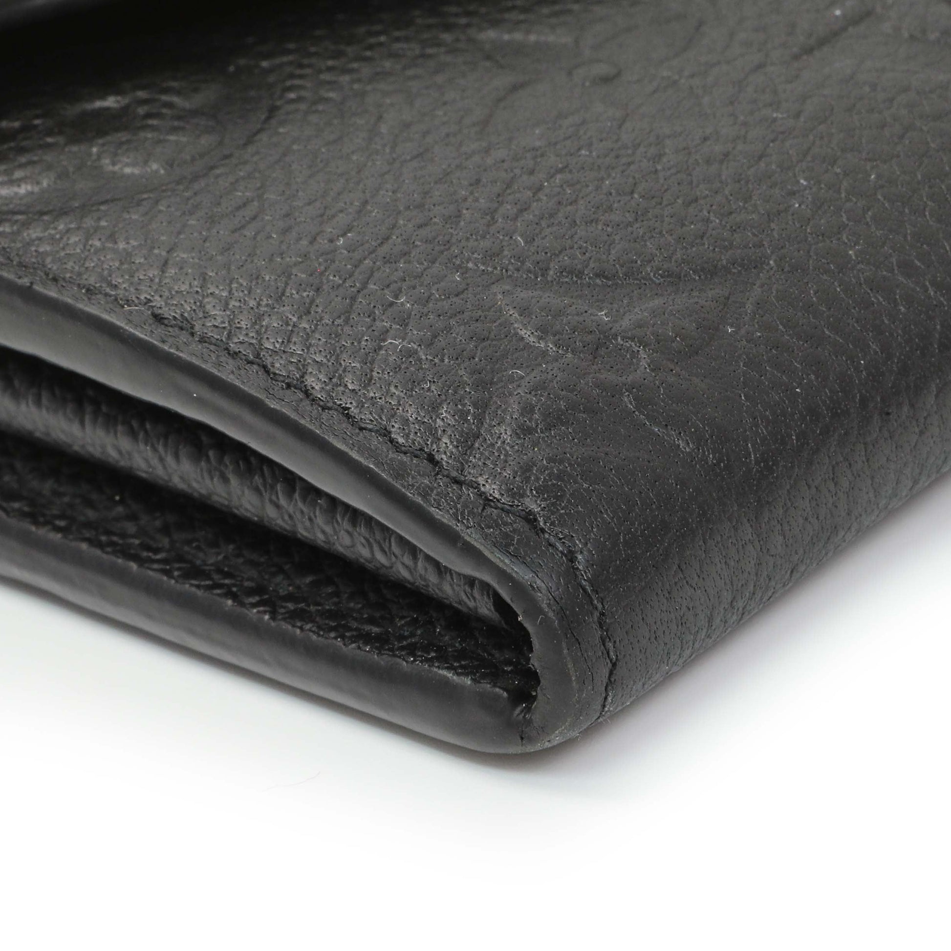Exclusive Louis Vuitton Black Monogram Empreinte Sarah Wallet — Top View