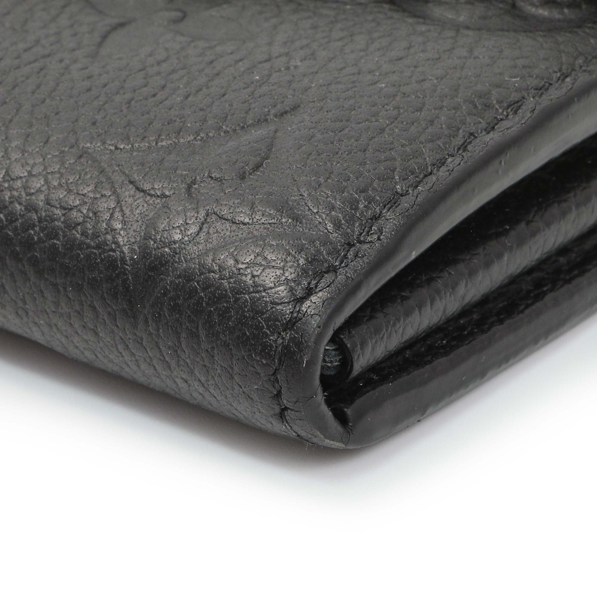 Exclusive Louis Vuitton Black Monogram Empreinte Sarah Wallet — Detail View