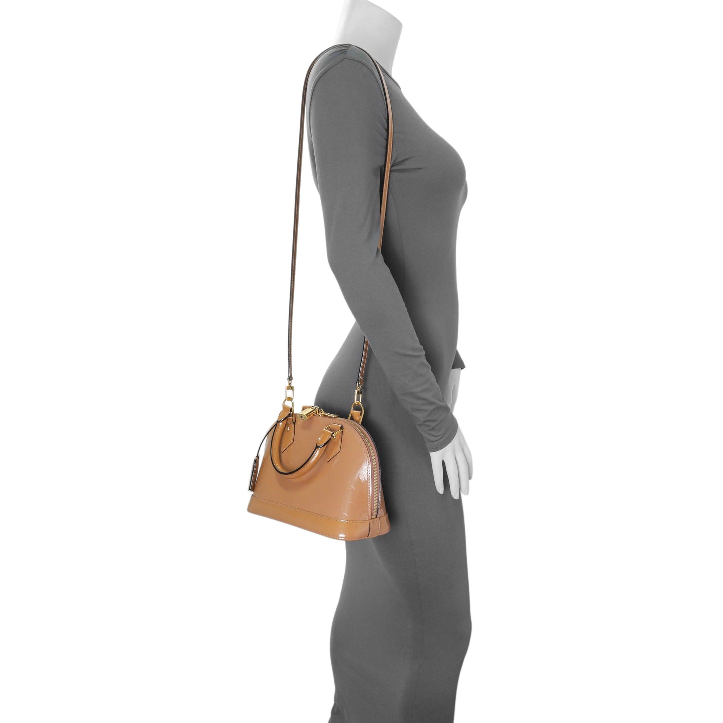 Exclusive Louis Vuitton Rose Velours Vernis Alma BB — Alternate View 7