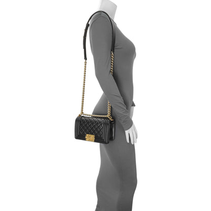 Exclusive Chanel Black Quilted Lambskin Small Boy Bag — Alternate View 11