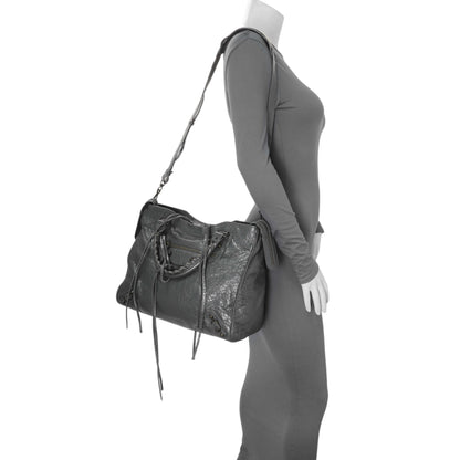 Exclusive Balenciaga Anthracite Agneau Classic Hardware Velo Bag — Alternate View 11