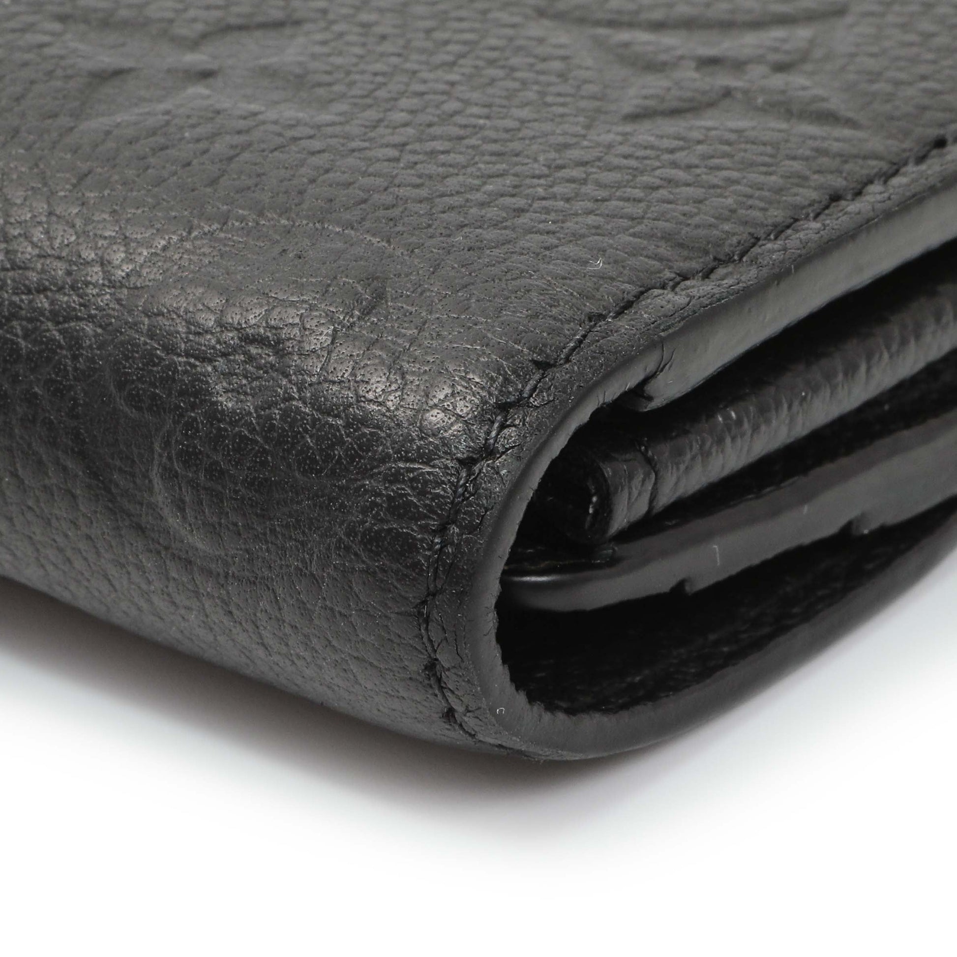 Exclusive Louis Vuitton Black Monogram Empreinte Sarah Wallet — Alternate View 11