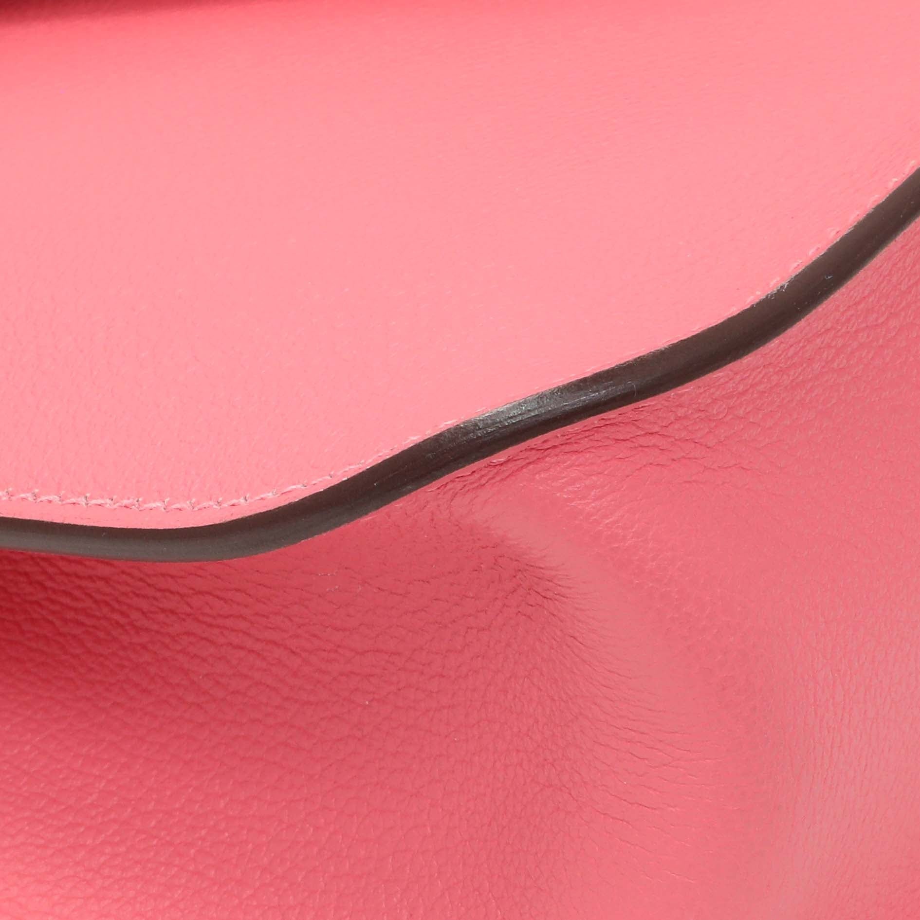 Exclusive Hermes Rose Azalee Evercolor Halzan 25 — Top View