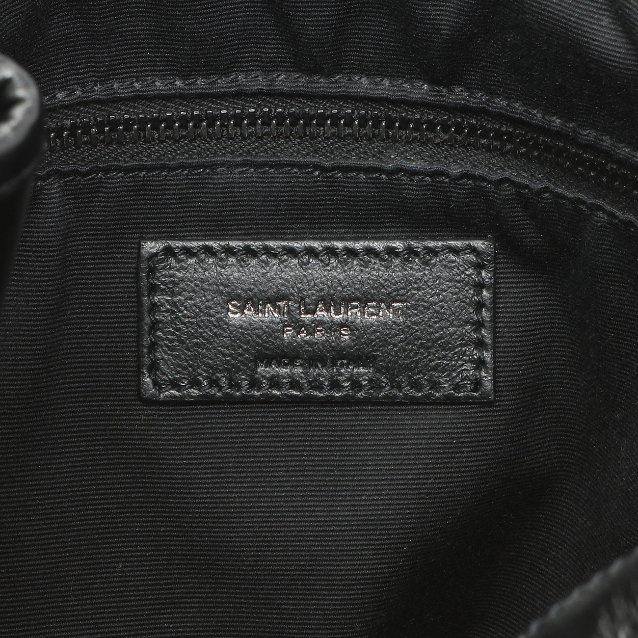 Exclusive Saint Laurent Black Crinkled Calfskin Matelasse Monogram Medium Niki Shopper — Detail View