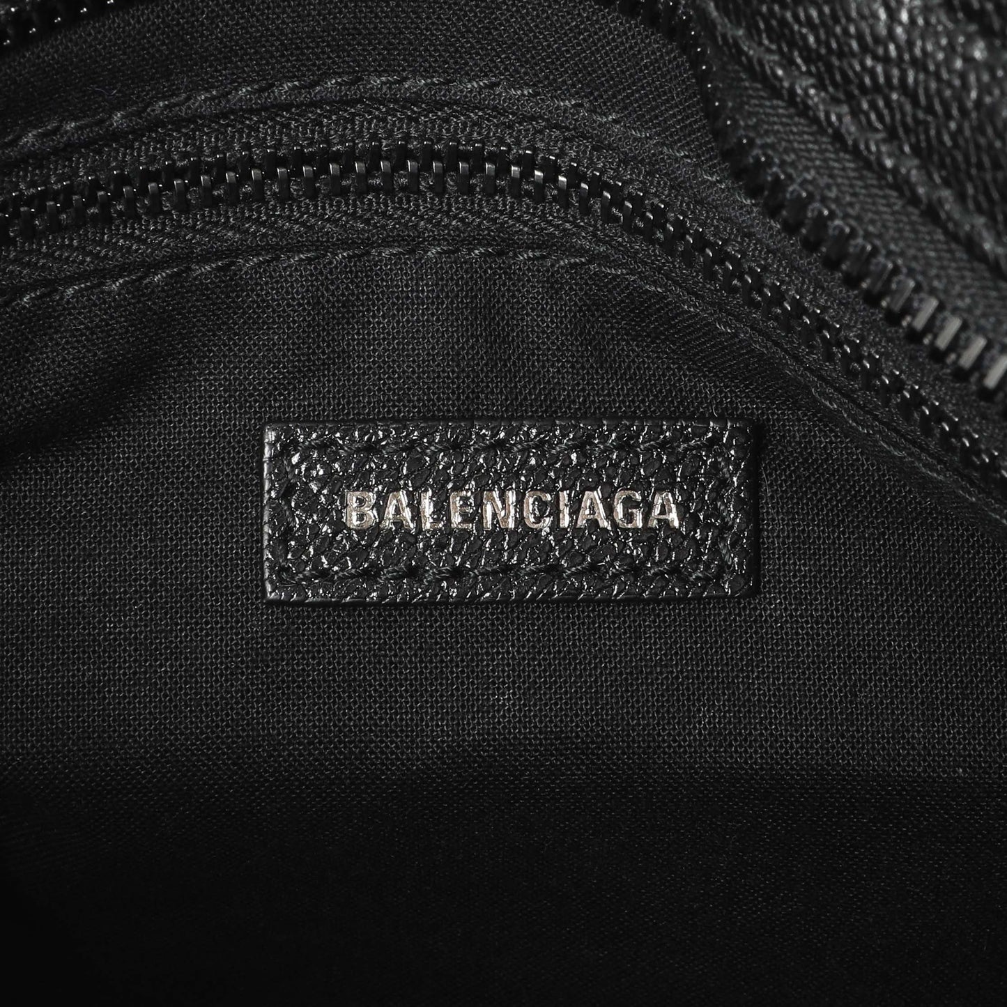 Exclusive Balenciaga Black Grained Calfskin Neo Classic Mini City — Detail View