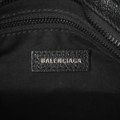 Exclusive Balenciaga Black Grained Calfskin Neo Classic Mini City — Detail View