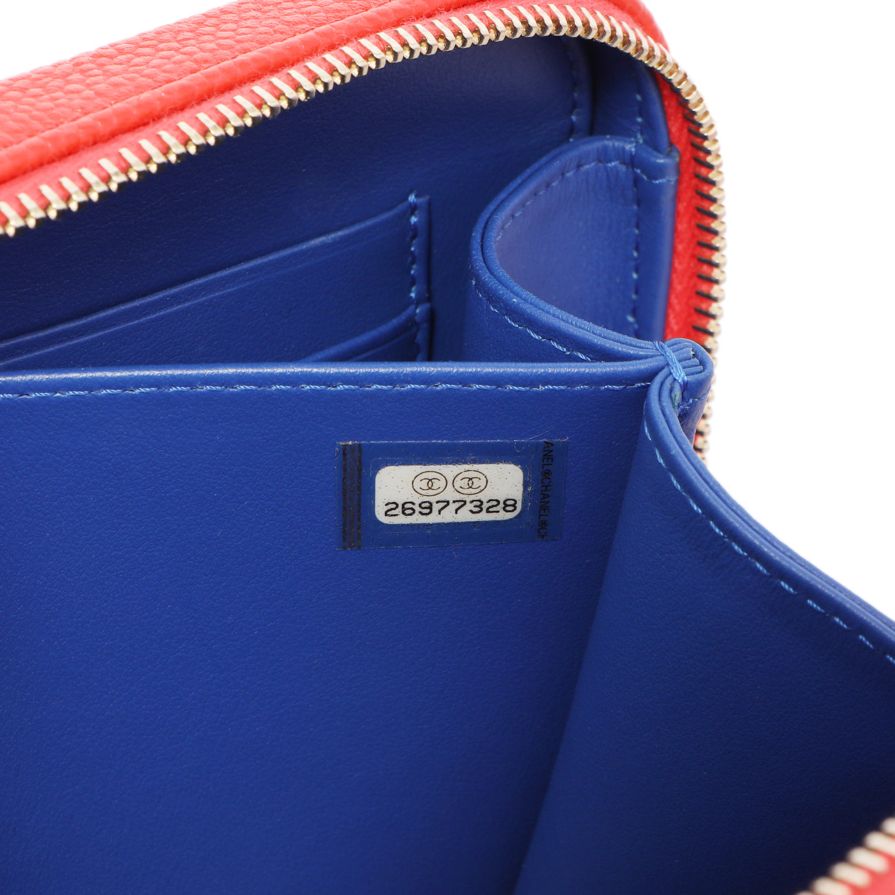Exclusive Chanel Blue White Red Caviar Quilted Micro CC Filigree Vanity Case — Alternate View 7