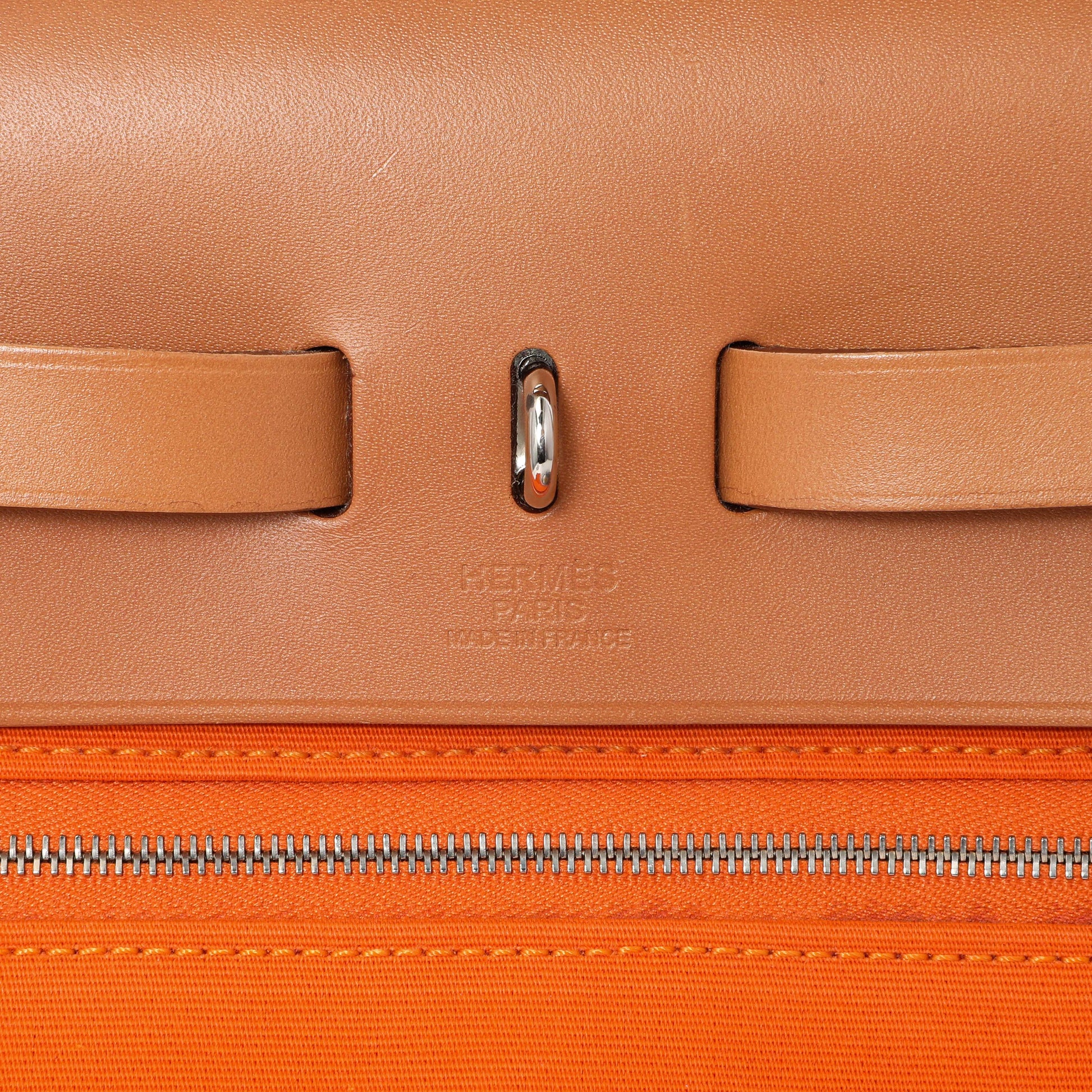 Exclusive Hermes Vache Hunter Toile Herbag Zip 31 — Alternate View 10