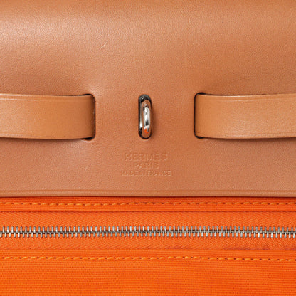 Exclusive Hermes Vache Hunter Toile Herbag Zip 31 — Alternate View 10