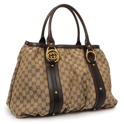 Exclusive Gucci Monogram Interlocking Icon Tote — Side View