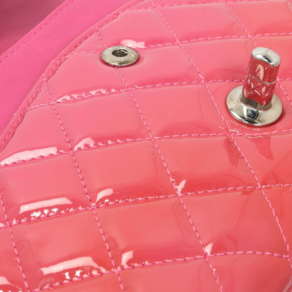 Exclusive Chanel Coral Pink Patent Medium Double Flap — Alternate View 11