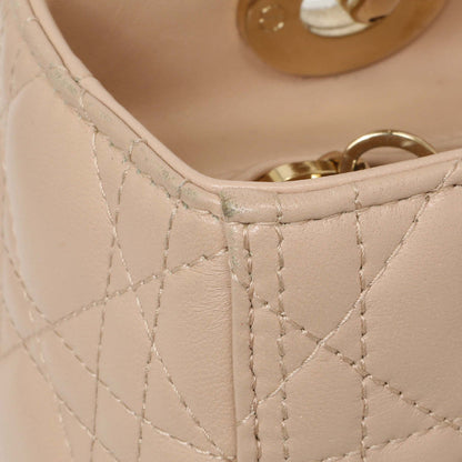 Exclusive Christian Dior Light Pink Lambskin Cannage Medium Lady Dior — Alternate View 11