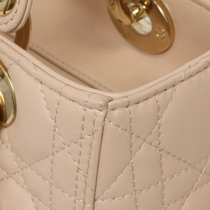 Exclusive Christian Dior Light Pink Lambskin Cannage Medium Lady Dior — Alternate View 12