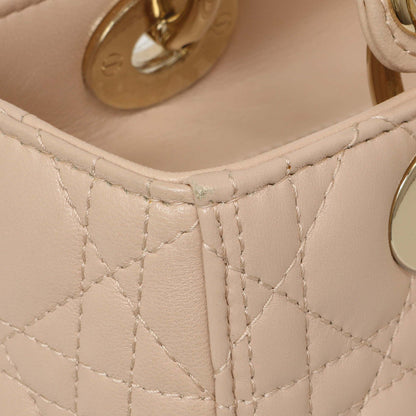Exclusive Christian Dior Light Pink Lambskin Cannage Medium Lady Dior — Alternate View 13