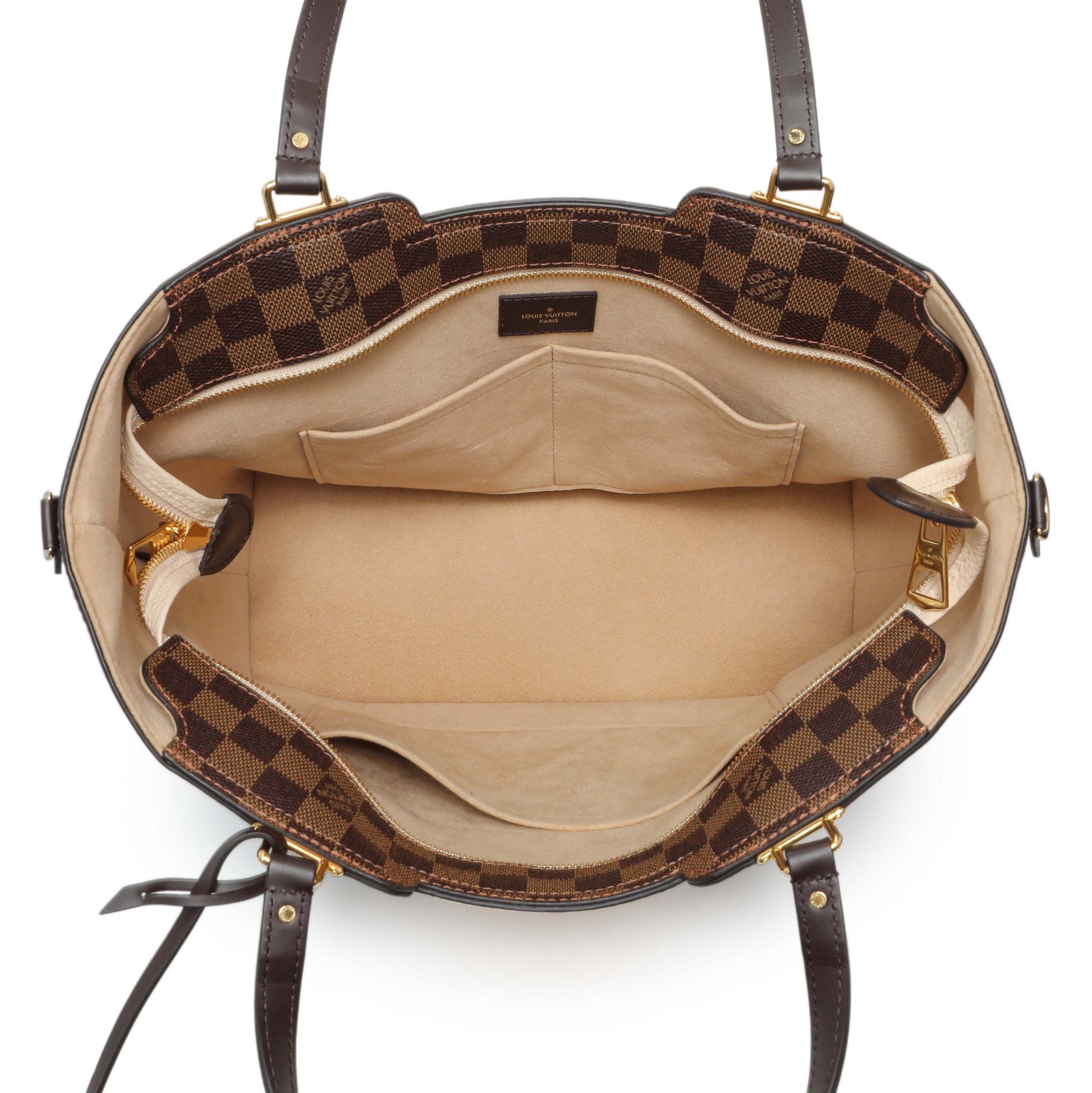 Exclusive Louis Vuitton Damier Ebene Creme Jersey — Top View