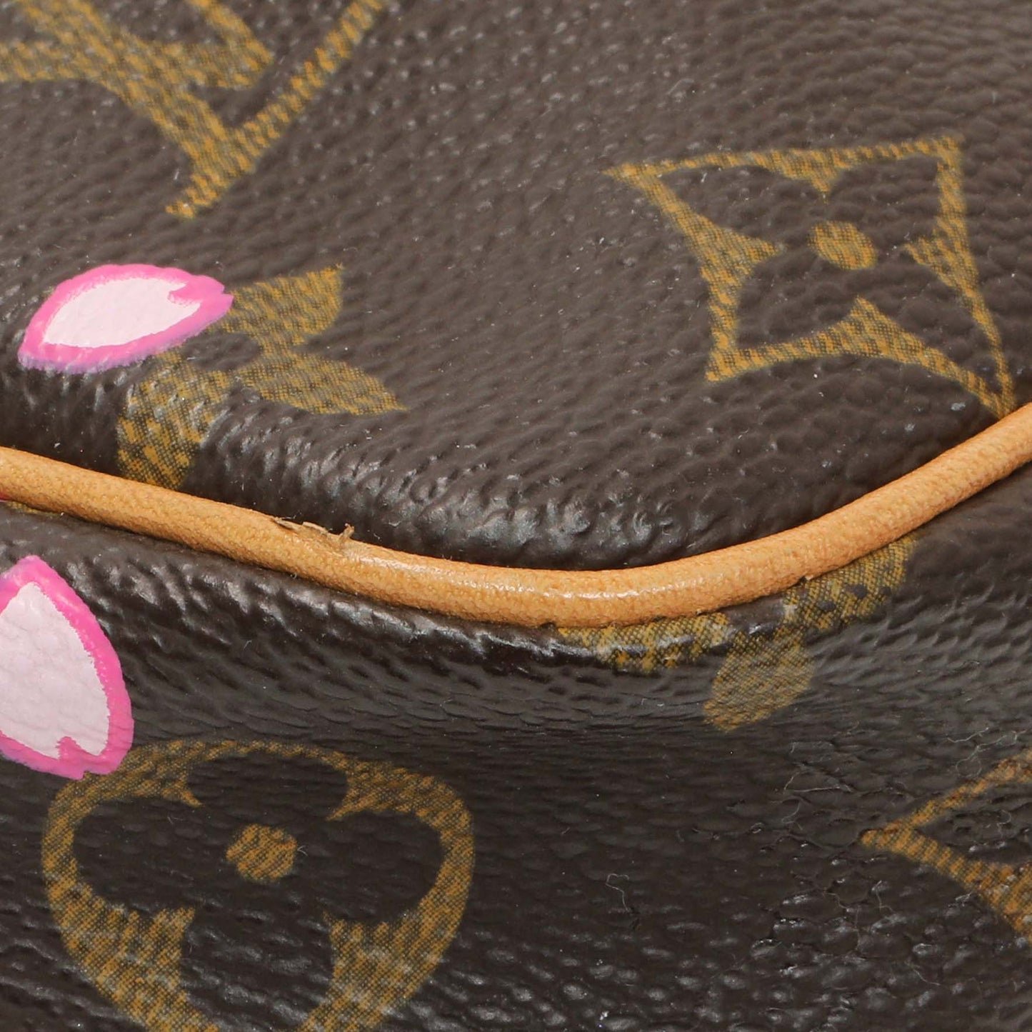 Exclusive Louis Vuitton x Takashi Murakami Monogram Cherry Blossom Pochette Accessories — Top View