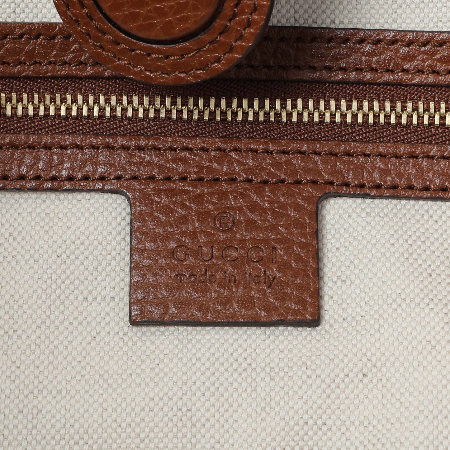 Exclusive Gucci Blue Monogram Denim Medium Ophidia Shopping Tote — Detail View