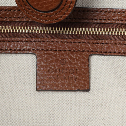 Exclusive Gucci Blue Monogram Denim Medium Ophidia Shopping Tote — Detail View